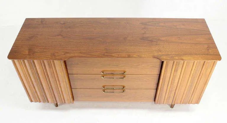 Mid-Century Modern Long Walnut Dresser - 7