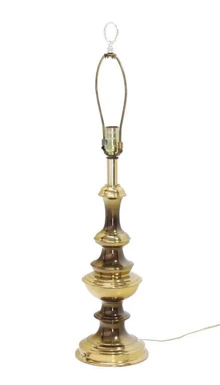 Vintage Mid Century Solid Brass Table Lamp - 2