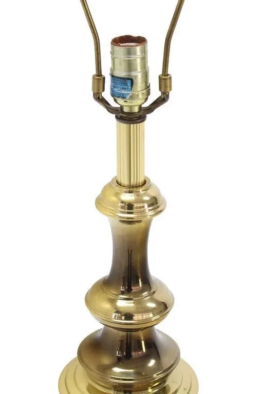 Vintage Mid Century Solid Brass Table Lamp - 3