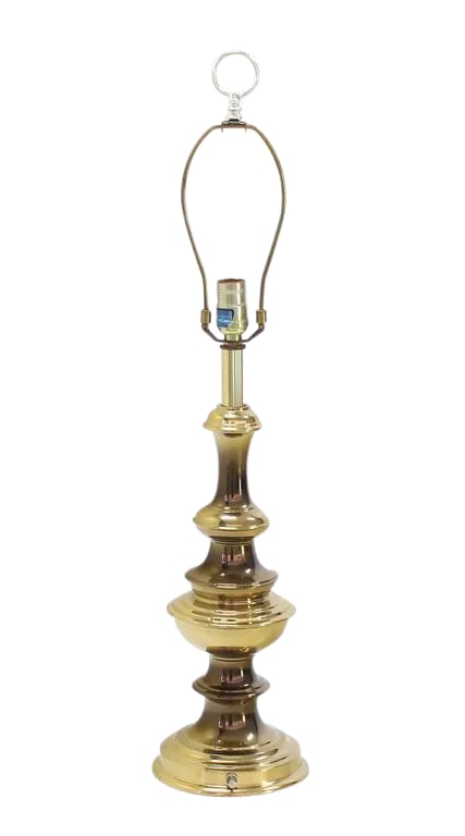 Vintage Mid Century Solid Brass Table Lamp - 7