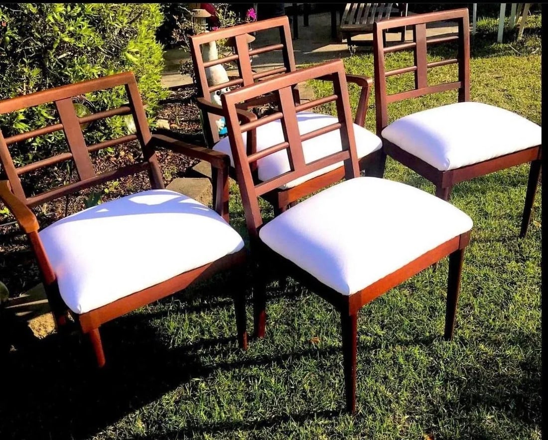 1960s Vintage Paul Frankl Style Mid-Century Dining Chairs- Set of 4 - 3