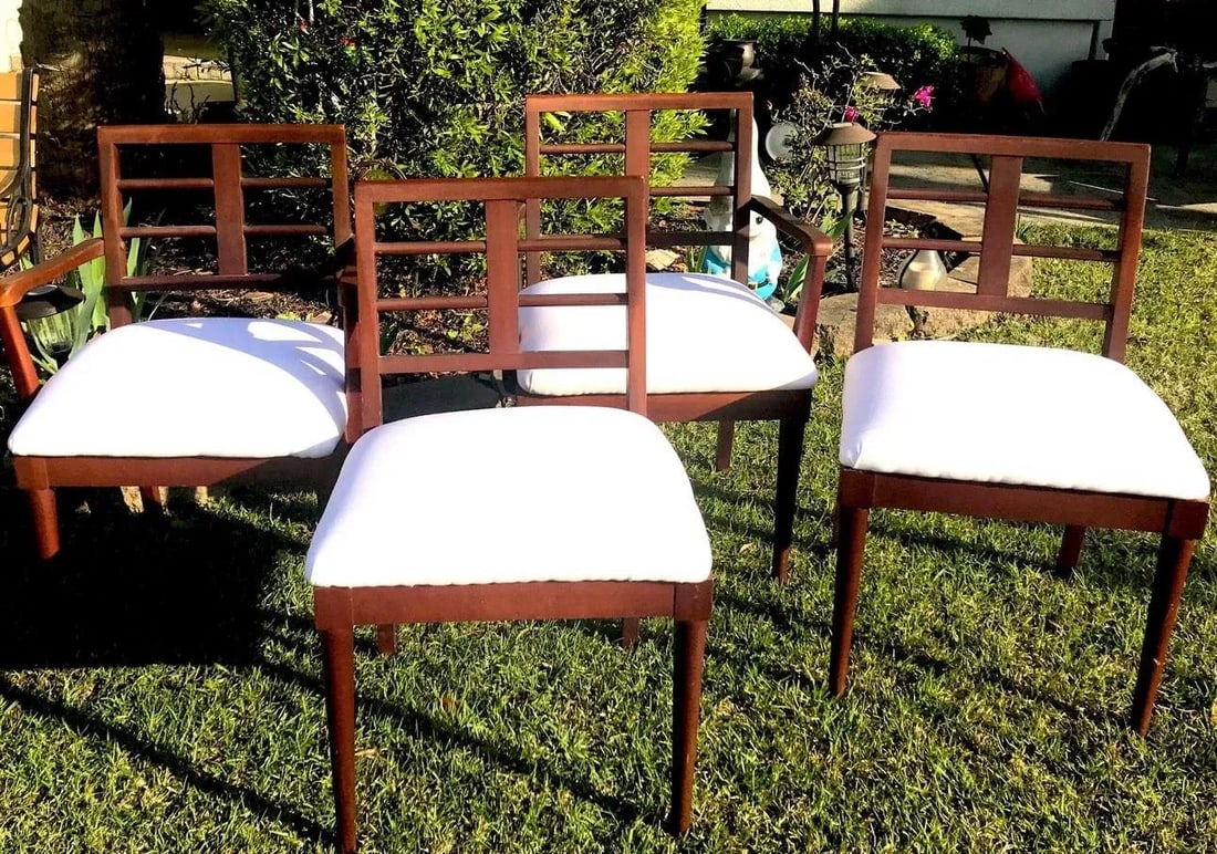 1960s Vintage Paul Frankl Style Mid-Century Dining Chairs- Set of 4 - 9