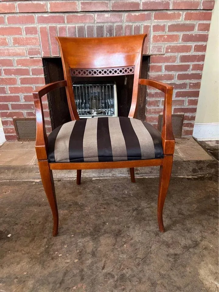 Mid 20th Century Pair Italian Upholstered Armchairs - 3