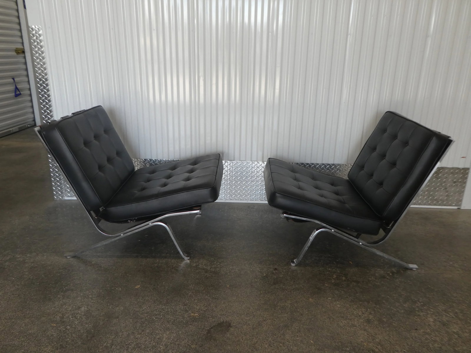 De Sede Robert Haussmann Mid Century Modern Architectural Leather Rh 301 Lounge Chairs - a Pair - 4
