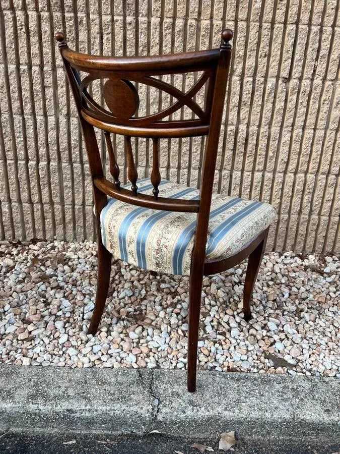 Set of Six Antique Regency Style Mahogany Dining Chairs - 5