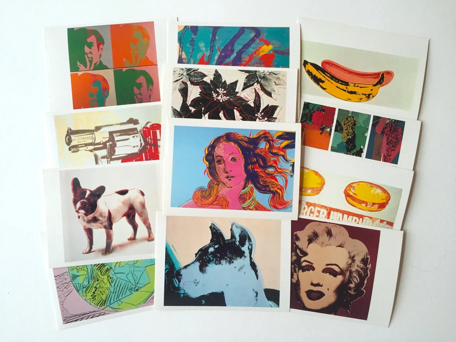 Andy Warhol Estate Vintage 1989 " Aw Foundation " Pop Art Postcard Prints - Set of 12 - 8