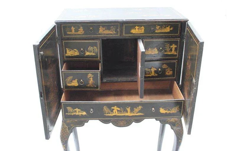 19th Century Chinoiserie Cabinet on Stand - 2