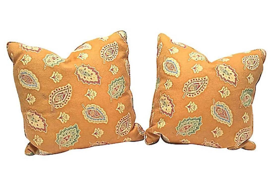 Late 20th Century Paisley Pillows - a Pair - 5