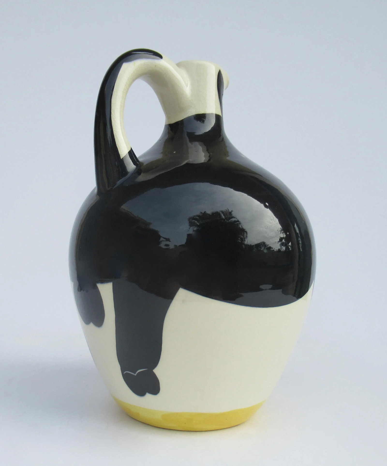 Vintage C.1970''s Original Signed & Numbered Ceramic Pottery "Taureau" (Bull) Jug With Handle by Pic - 9