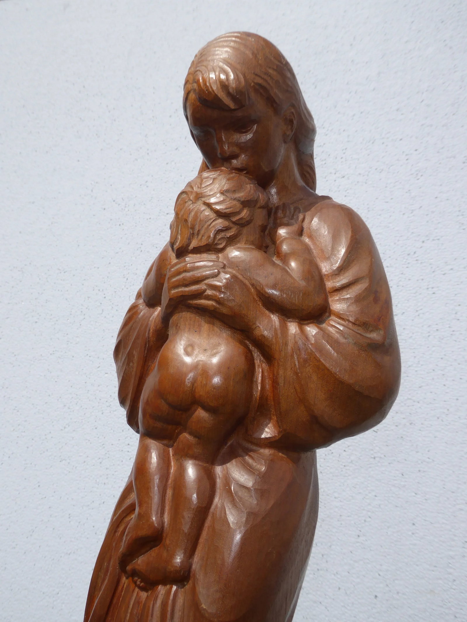 Vintage Swiss 29"h Statue 'Le Maire Et Enfant' Signed by Carl Albert Angst 1951 - 10