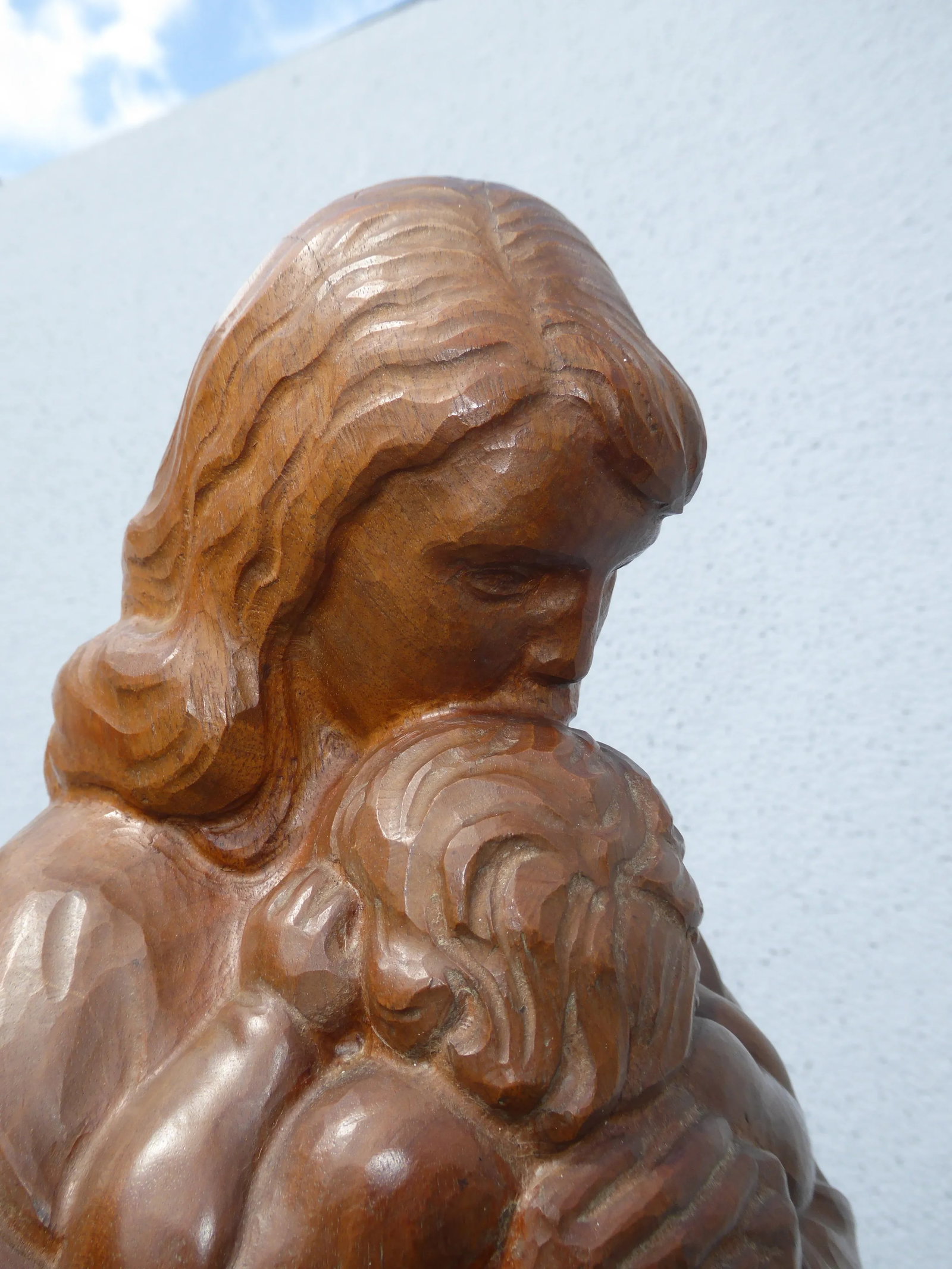 Vintage Swiss 29"h Statue 'Le Maire Et Enfant' Signed by Carl Albert Angst 1951 - 7