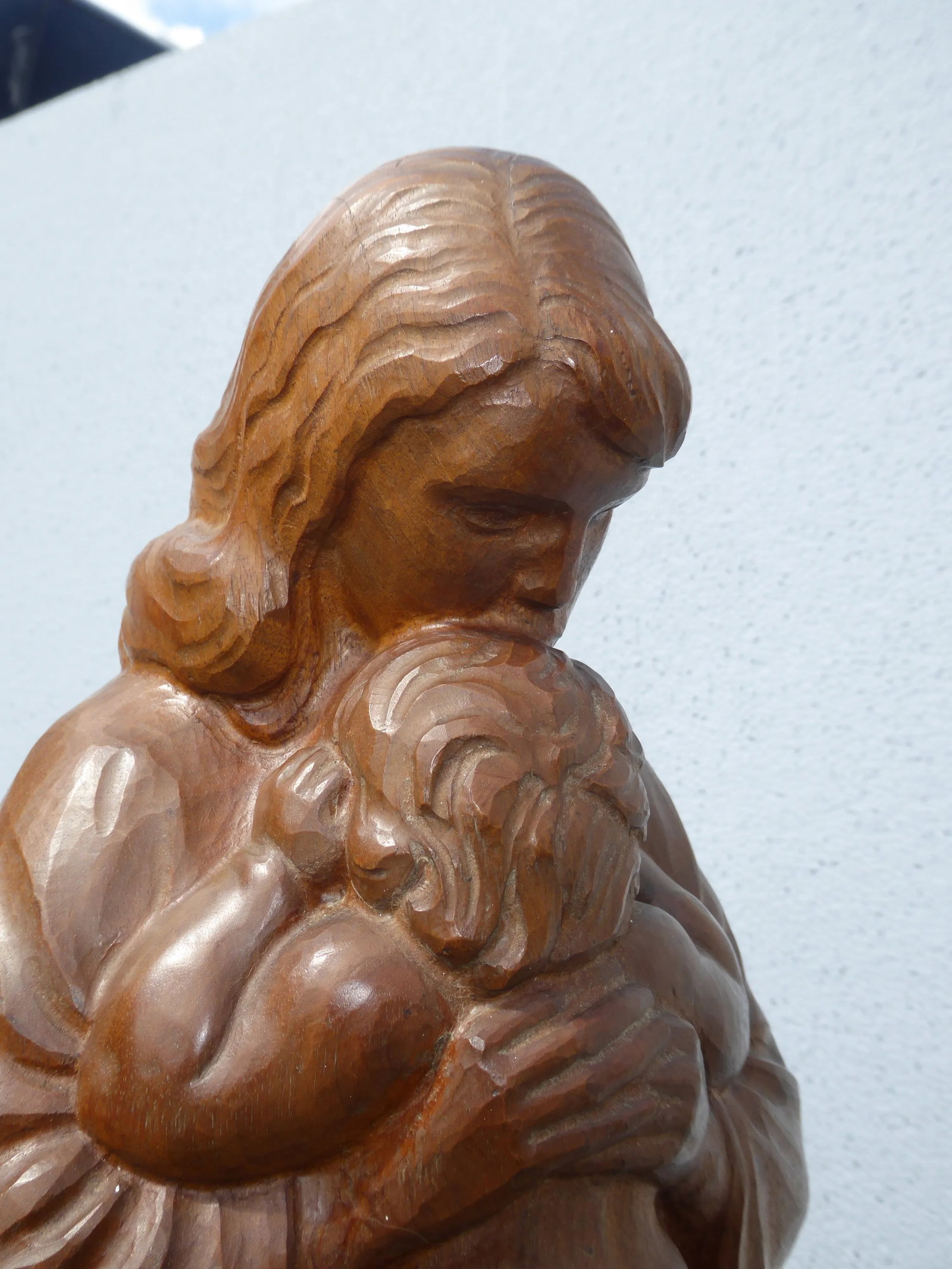Vintage Swiss 29"h Statue 'Le Maire Et Enfant' Signed by Carl Albert Angst 1951 - 8