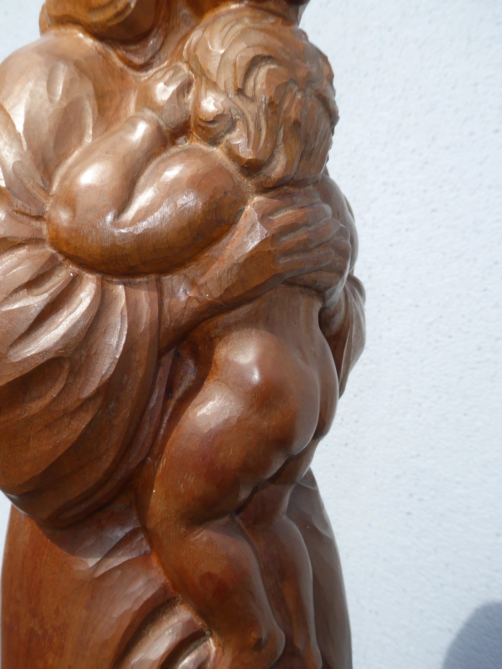 Vintage Swiss 29"h Statue 'Le Maire Et Enfant' Signed by Carl Albert Angst 1951 - 9