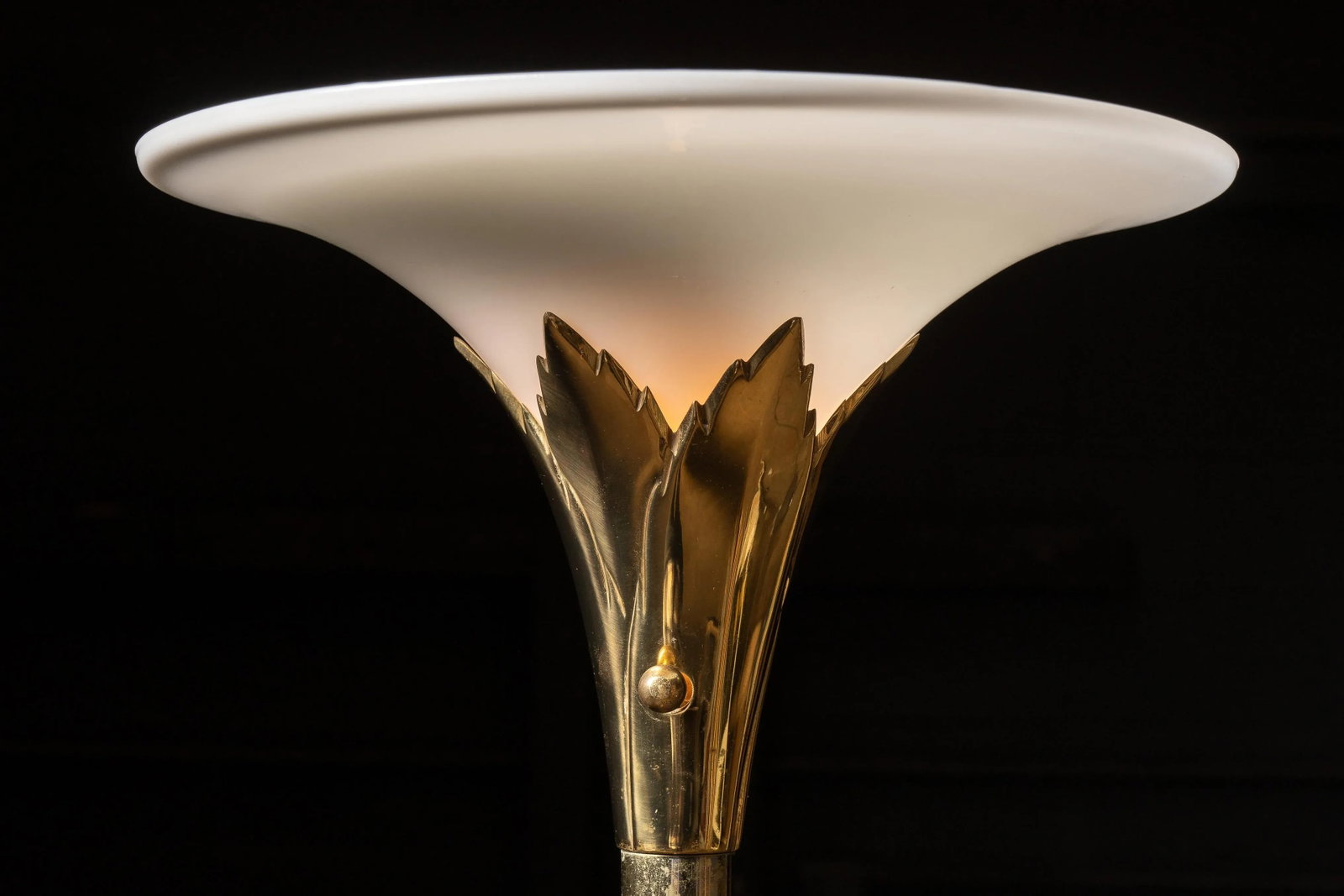 Mid 20th Century Brass Torchiere Style Lamp - 3