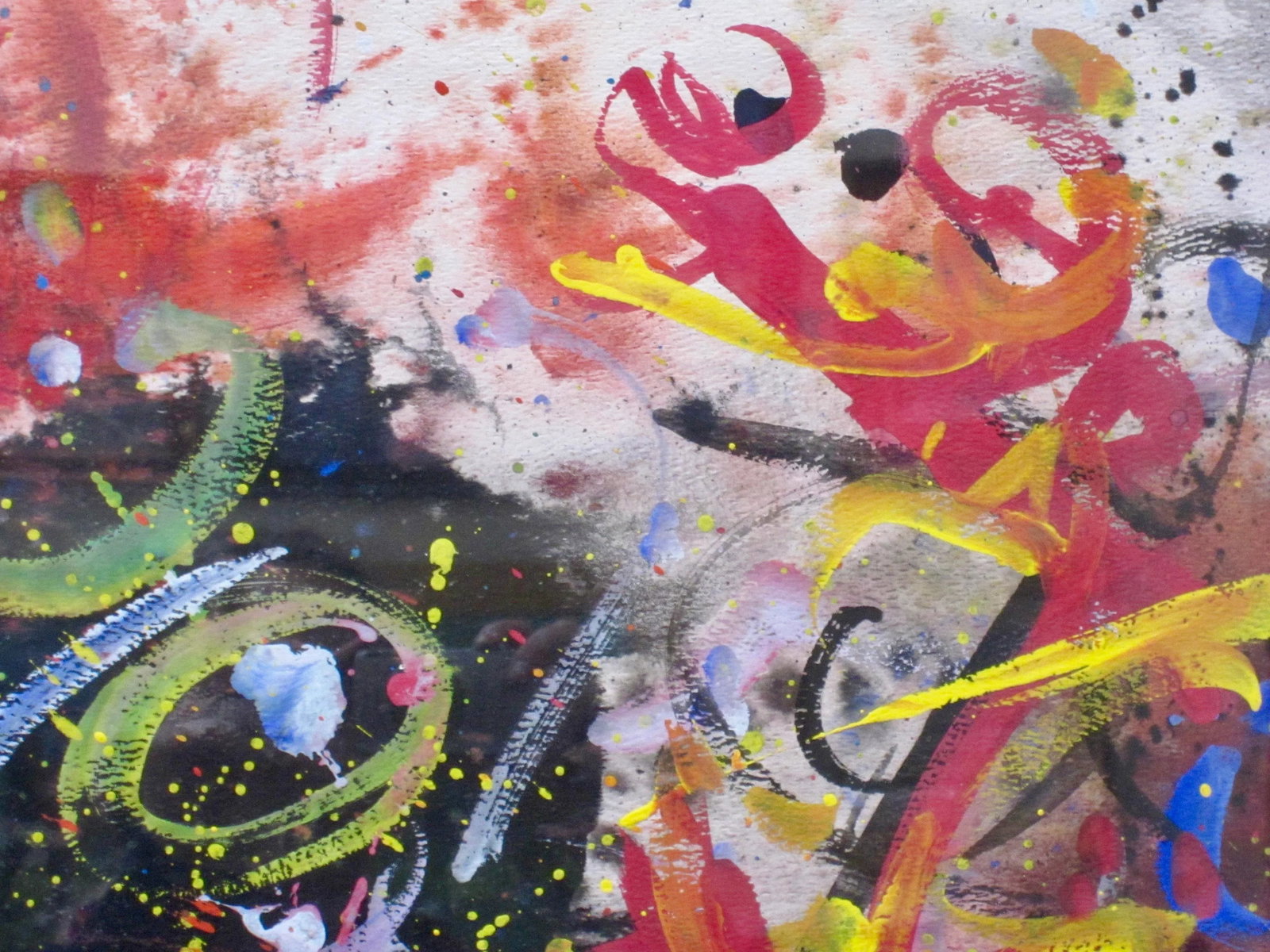 1970s Vintage Hendrik Grise Abstract Expressionist Celestial Explosion Graffiti Painting - 3