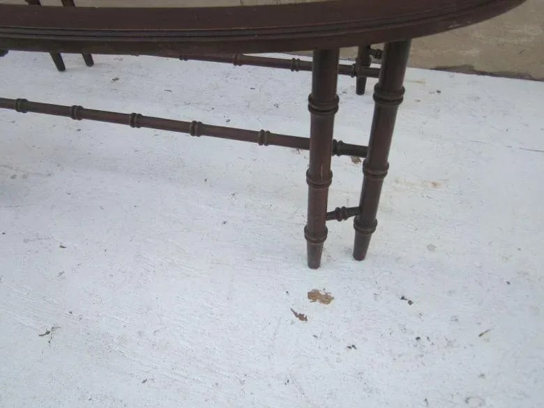 1970s Faux Bamboo Hollywood Regency Style Coffee Table - 4