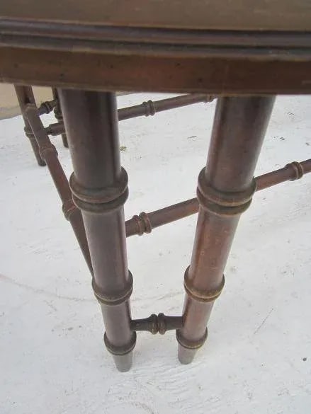1970s Faux Bamboo Hollywood Regency Style Coffee Table - 7