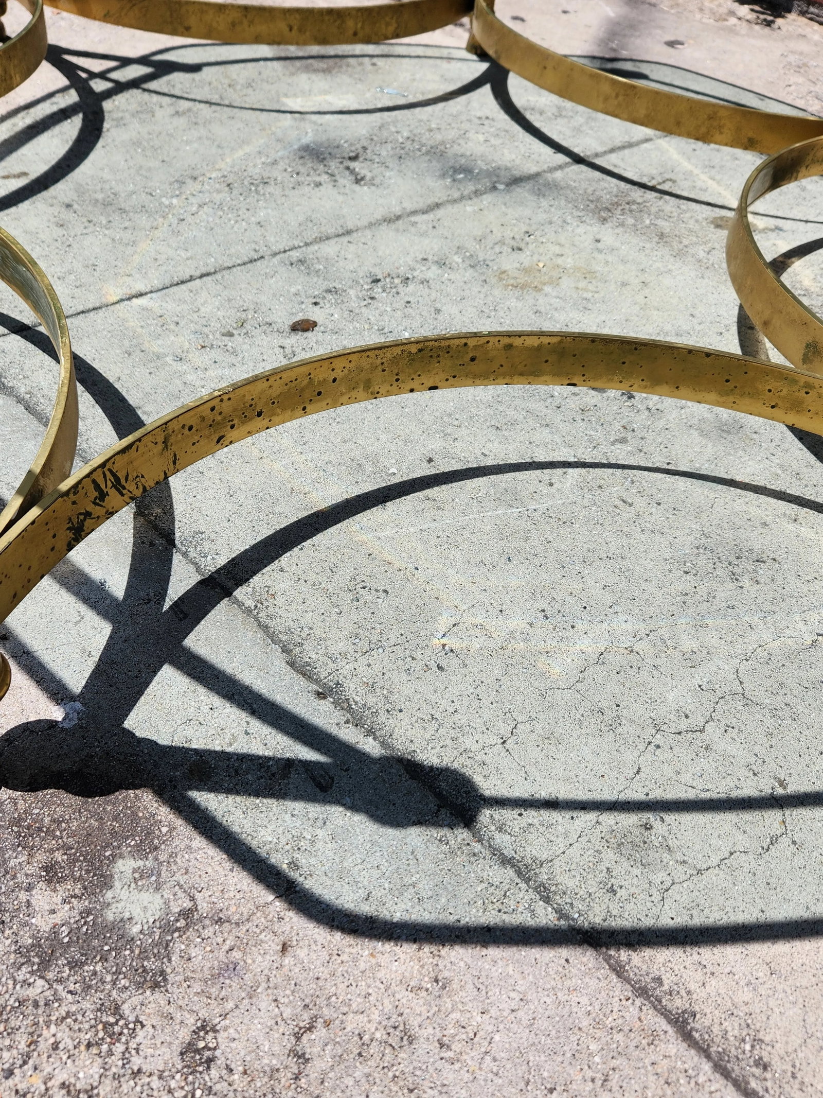 1980s Vintage Brass Coffee Table - 3