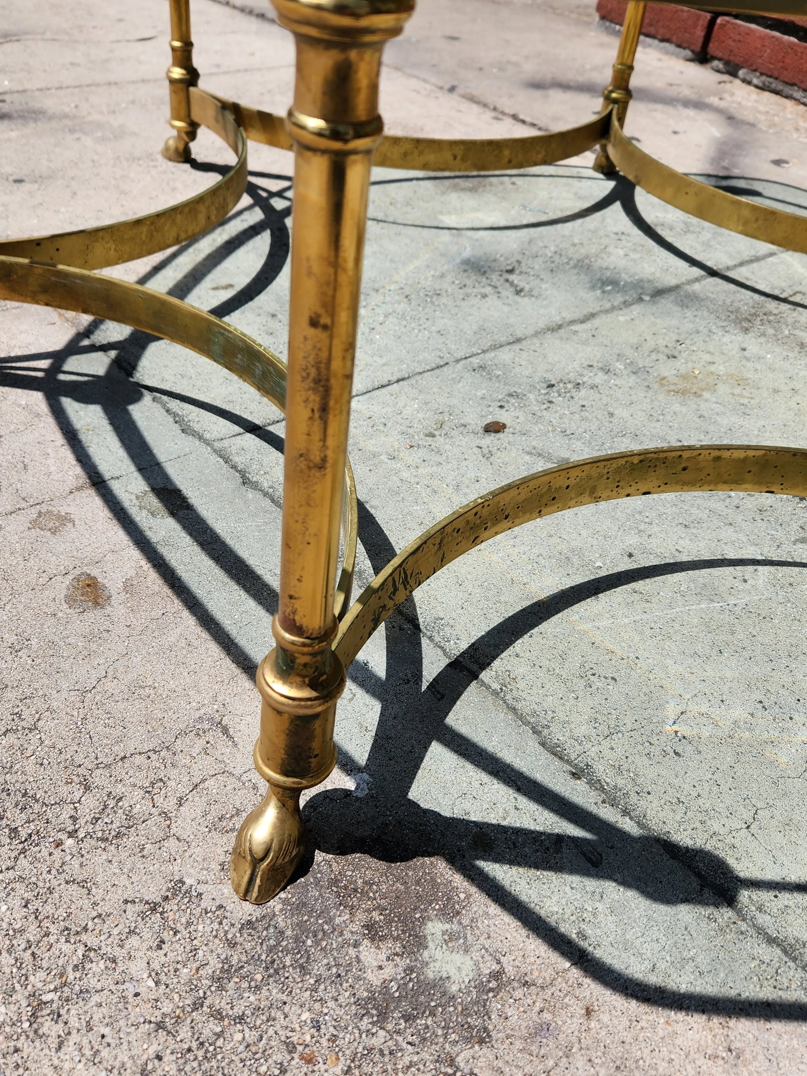 1980s Vintage Brass Coffee Table - 4