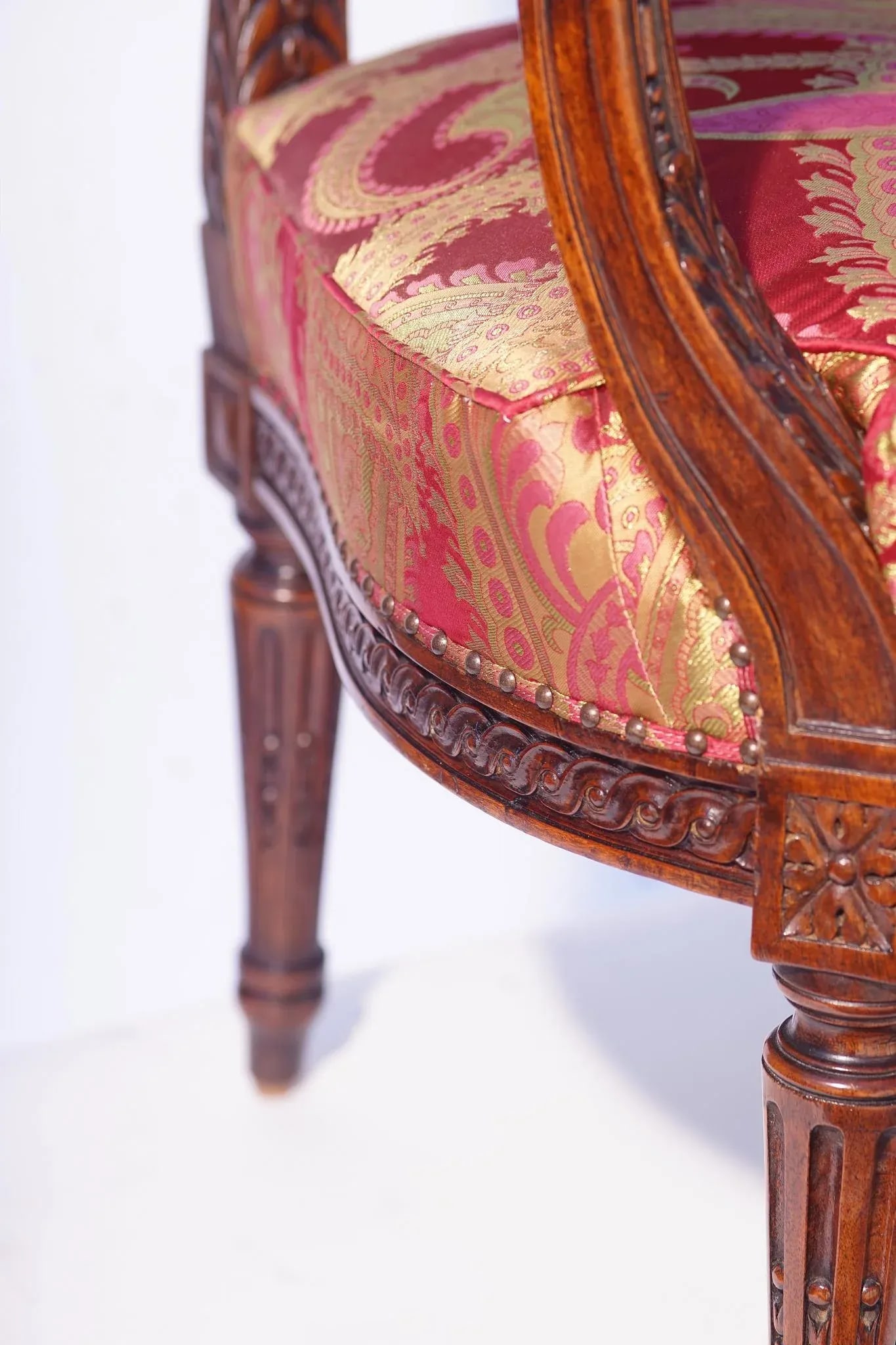 19th C. French Walnut Armchair - 2
