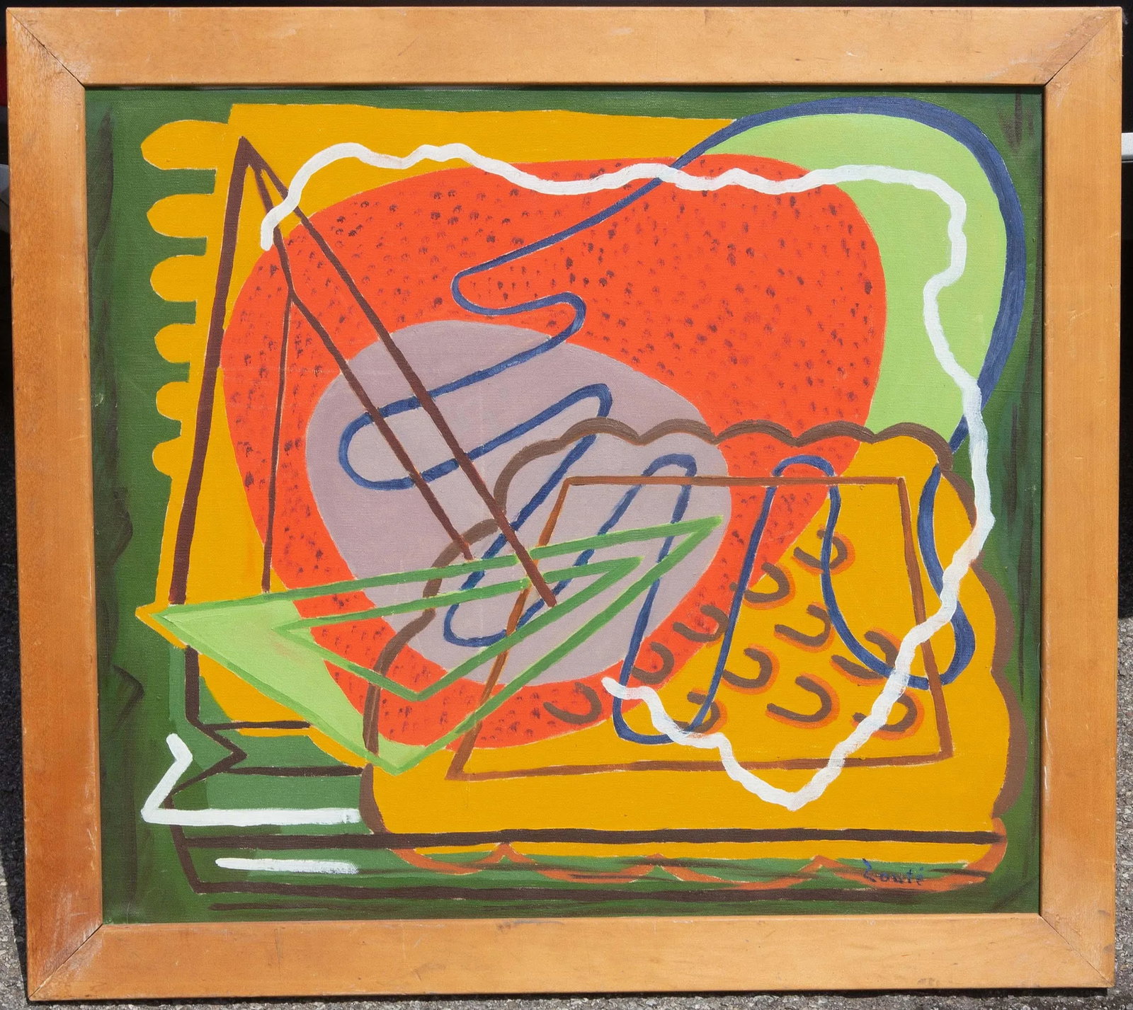 Abstract Composition by Zoute (Leon Salter) Mid Century - 2