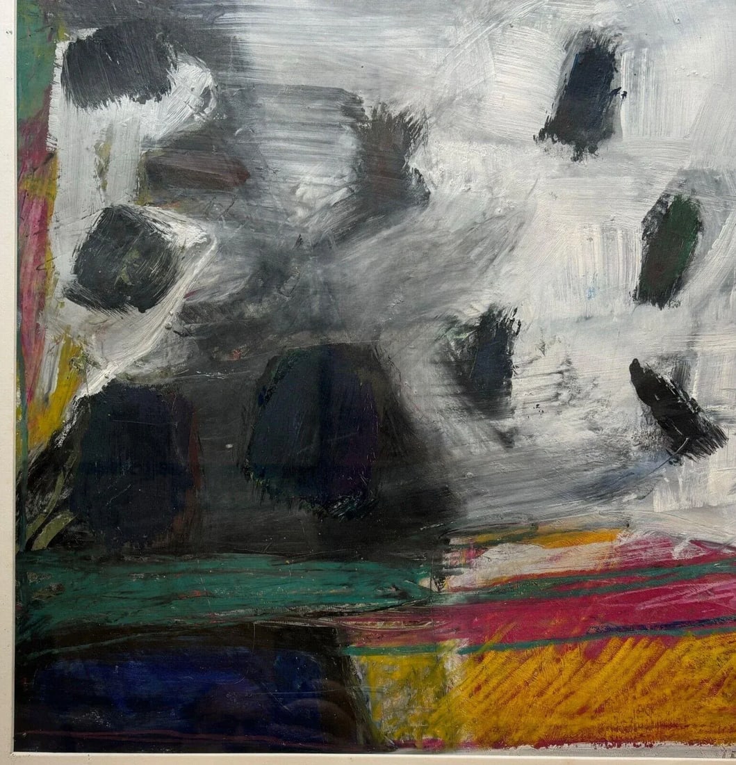 Vintage 1982 Susan Rowland Abstract Expressionist Painting - Santa Fe Gallery - 2