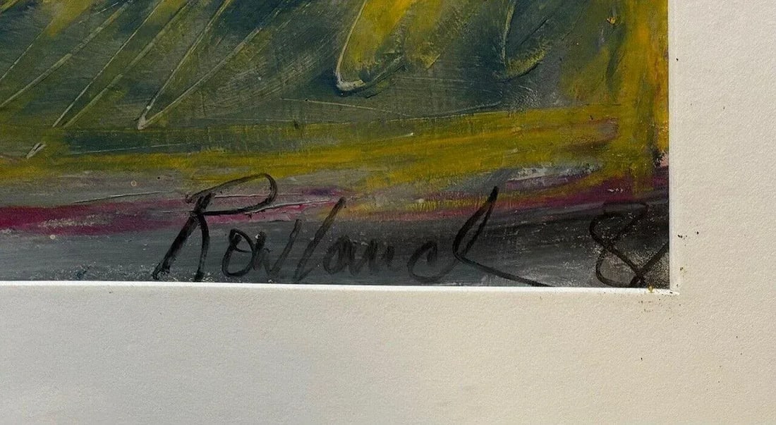 Vintage 1982 Susan Rowland Abstract Expressionist Painting - Santa Fe Gallery - 7