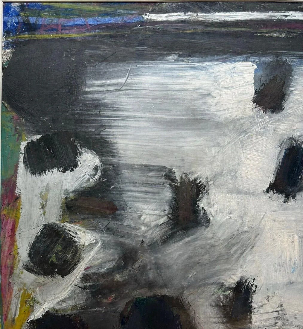 Vintage 1982 Susan Rowland Abstract Expressionist Painting - Santa Fe Gallery - 8