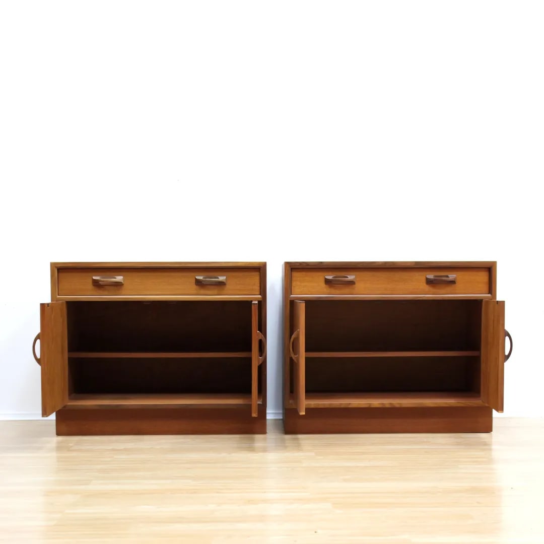 1960s Large Pair of Mid Century Teak Nightstands by G Plan - 2