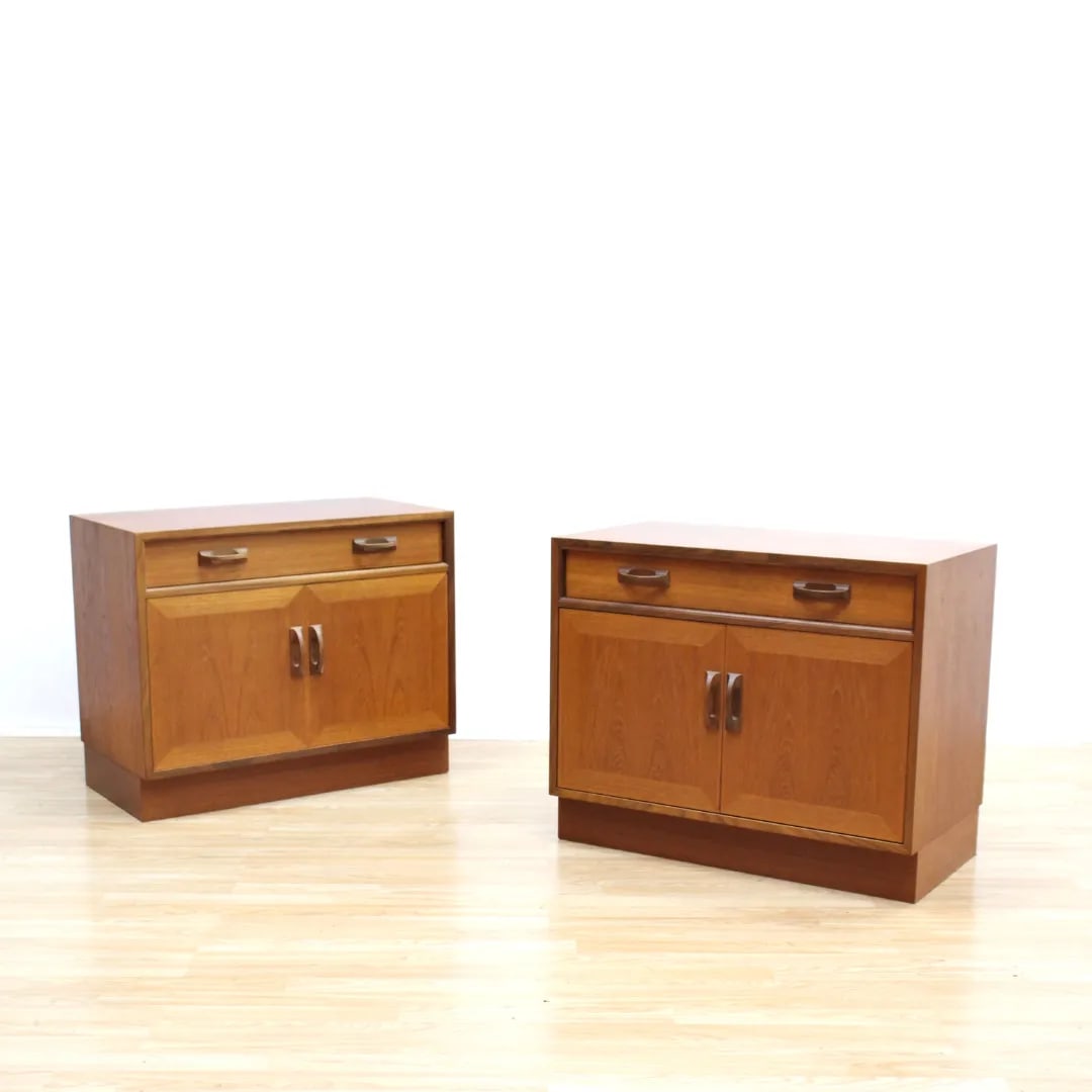 1960s Large Pair of Mid Century Teak Nightstands by G Plan - 3