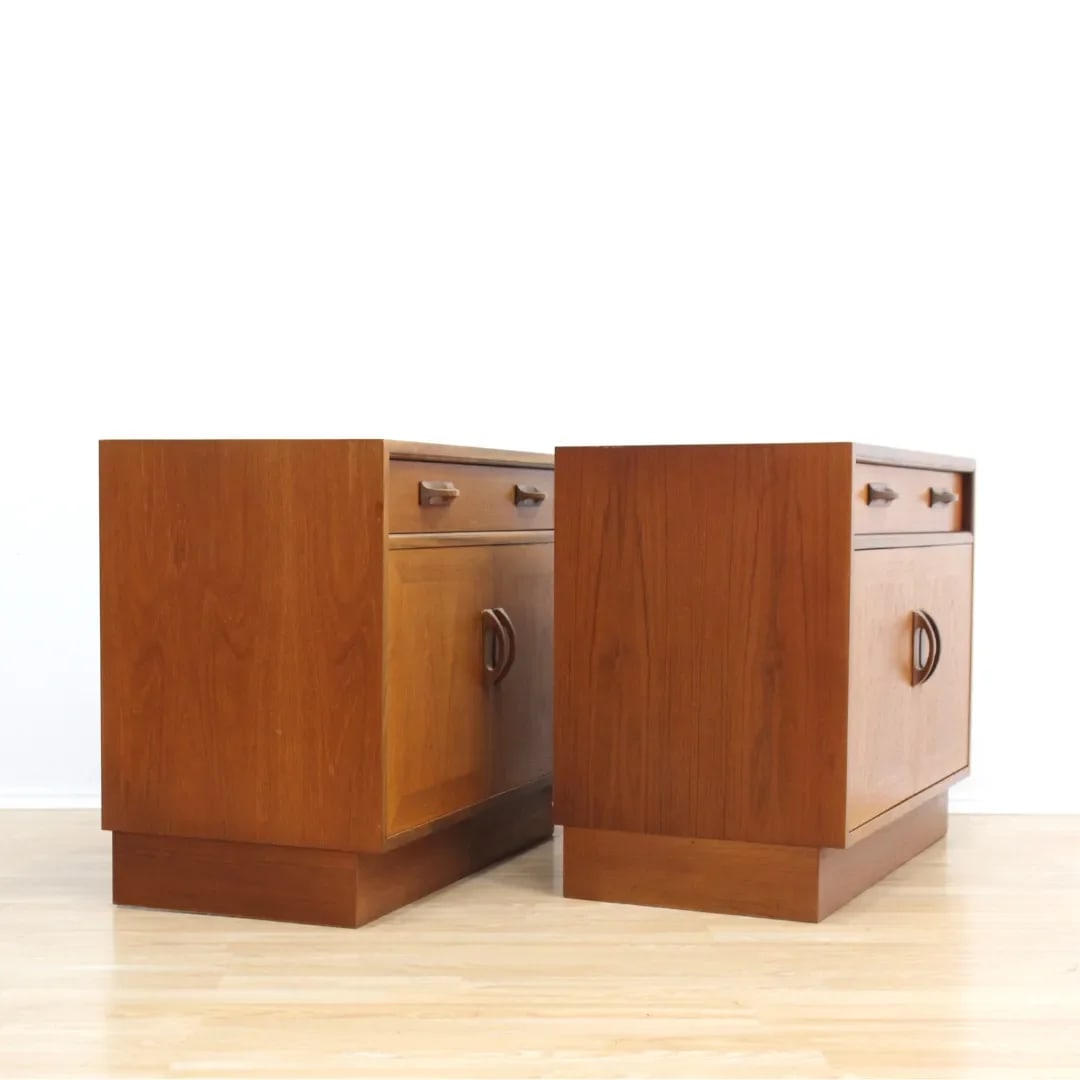 1960s Large Pair of Mid Century Teak Nightstands by G Plan - 5