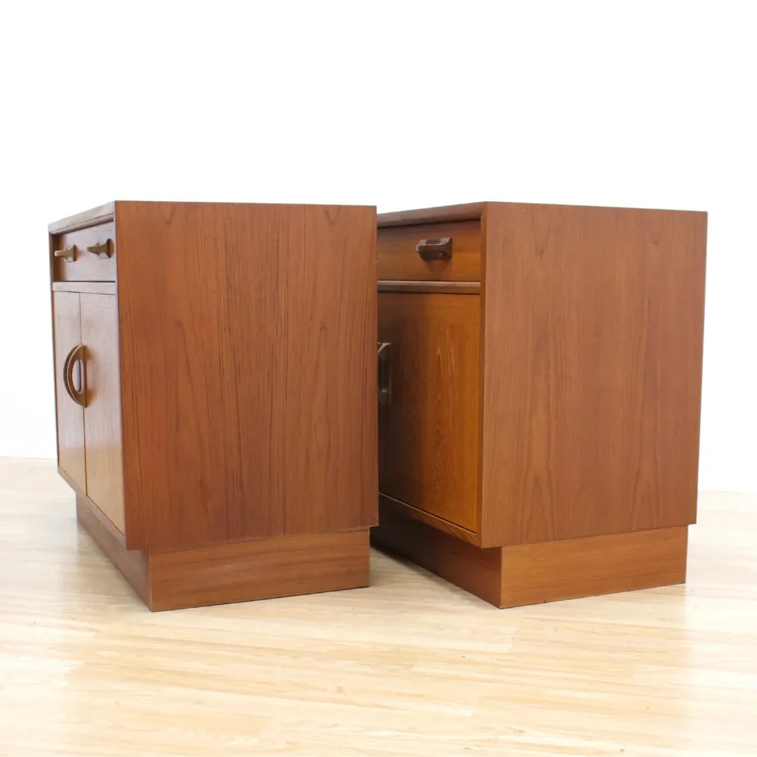 1960s Large Pair of Mid Century Teak Nightstands by G Plan - 9