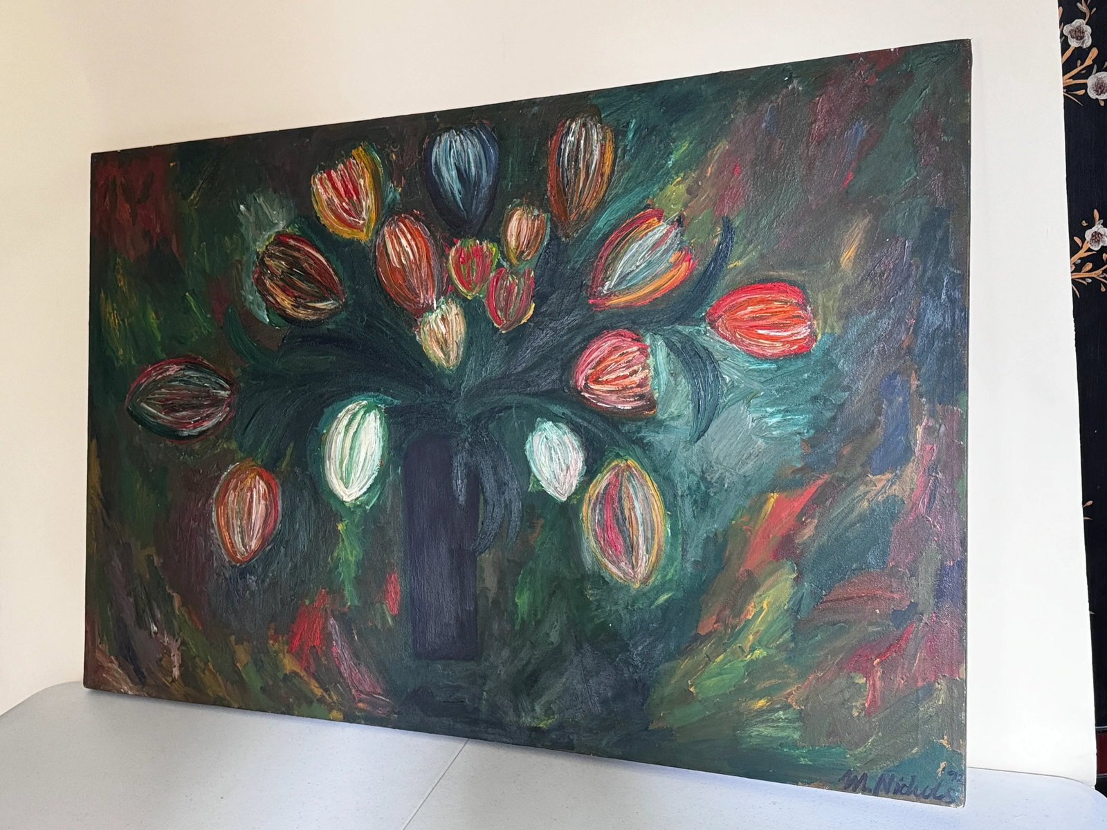 Flowers for My Mom Contemporary Original Oil Painting by Monique Nichols - 6