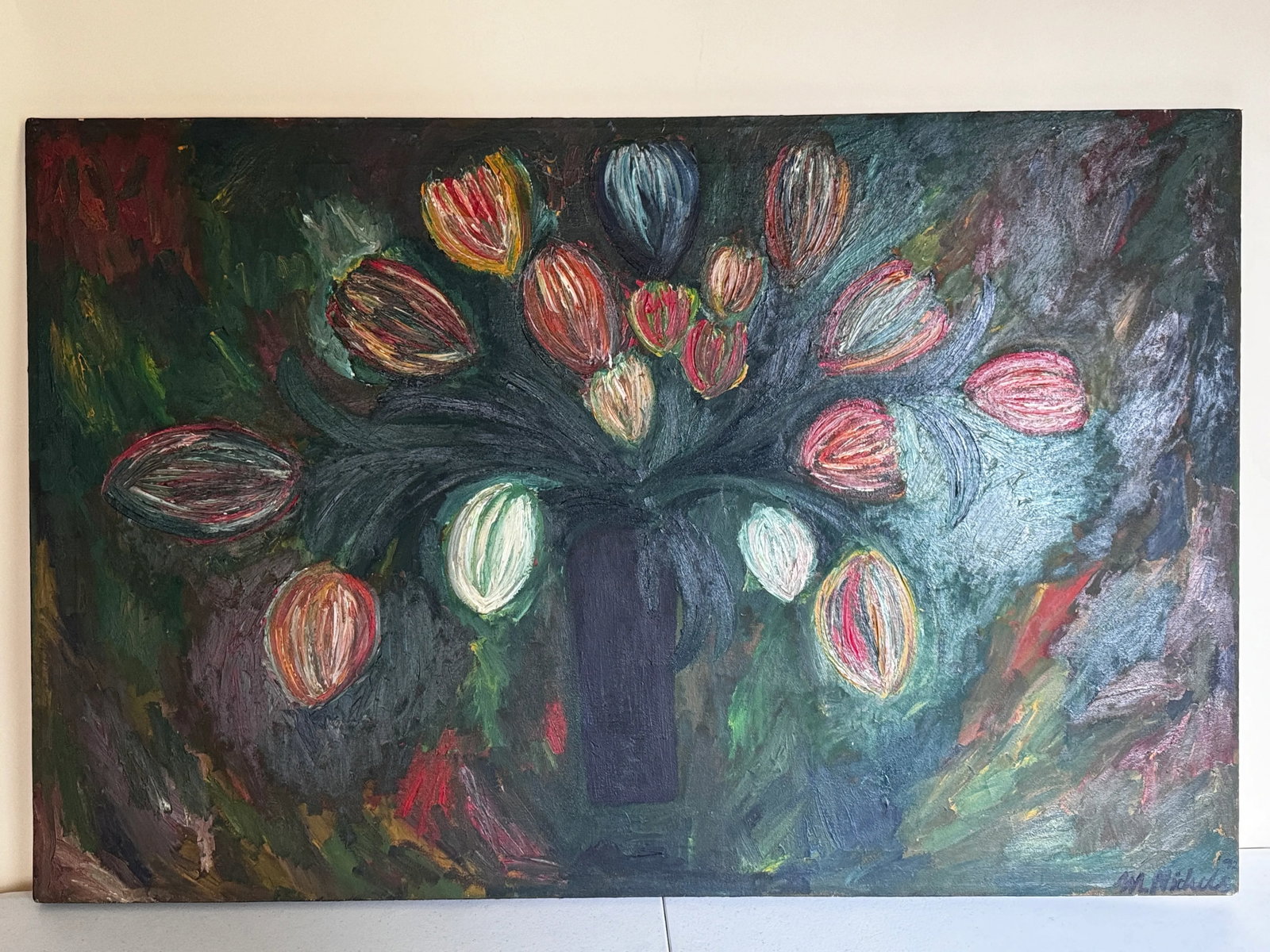 Flowers for My Mom Contemporary Original Oil Painting by Monique Nichols - 9