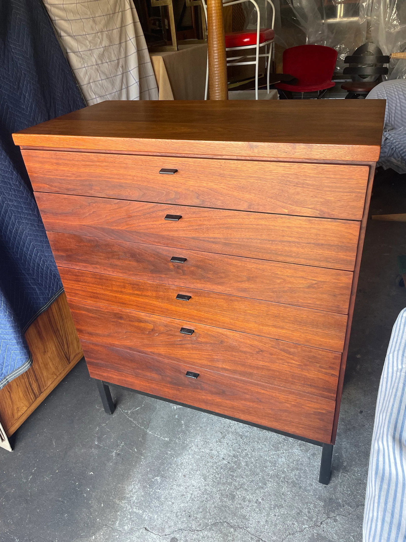 Vintage 1960s Jack Cartwright for Founders Walnut Tall Dresser - 2