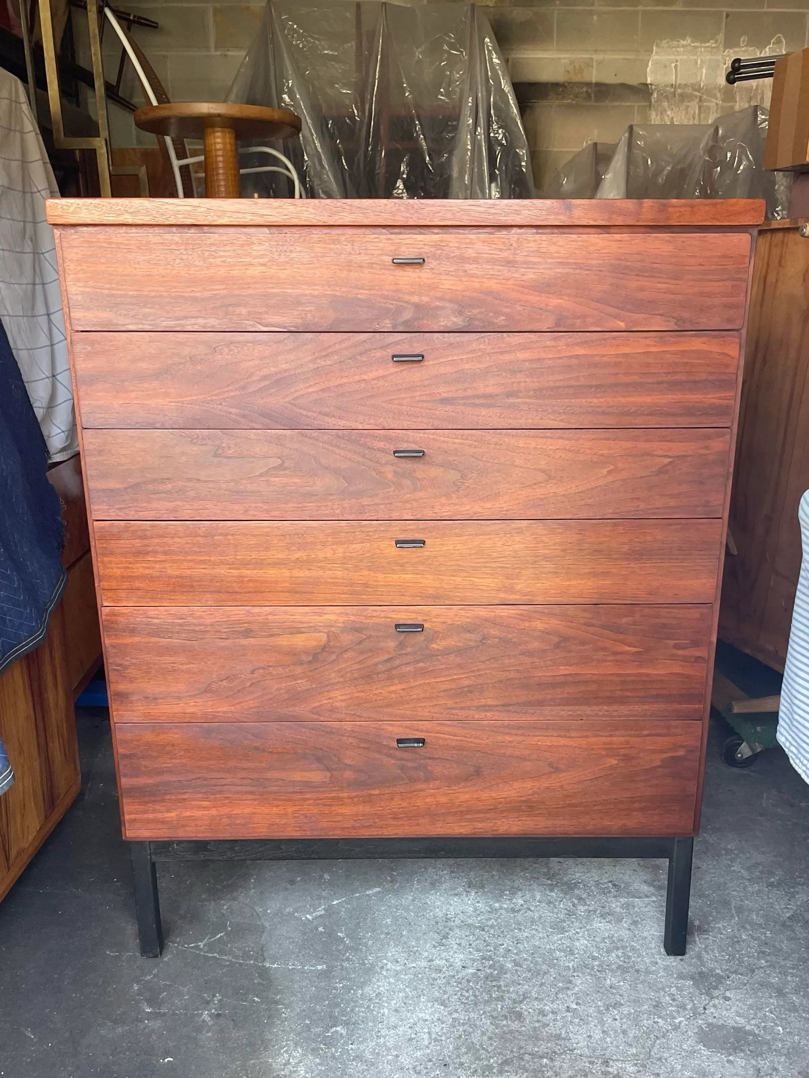 Vintage 1960s Jack Cartwright for Founders Walnut Tall Dresser - 3