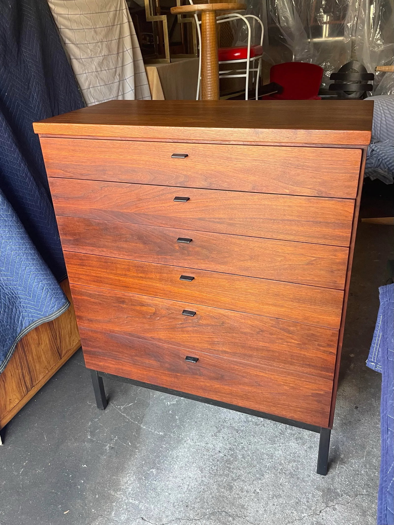 Vintage 1960s Jack Cartwright for Founders Walnut Tall Dresser - 6