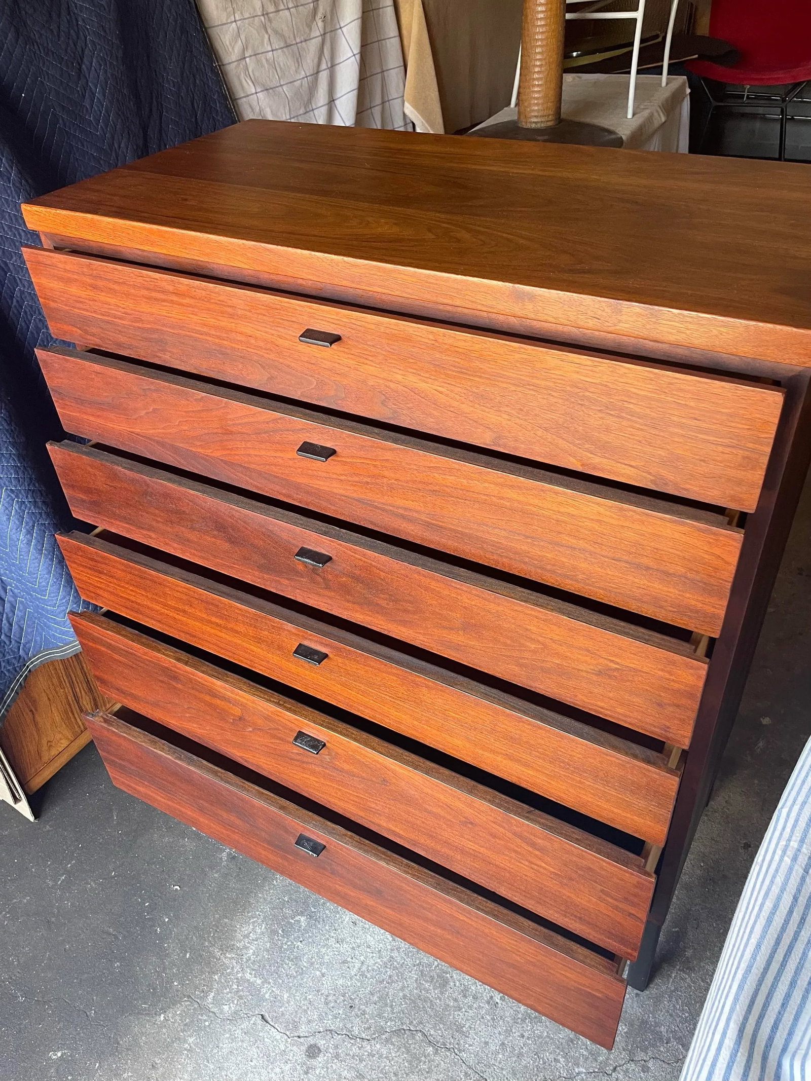 Vintage 1960s Jack Cartwright for Founders Walnut Tall Dresser - 7
