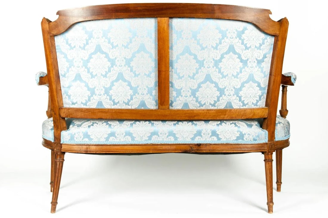 Antique French Settee With Chairs Seating Set - 3 Piece Set - 7