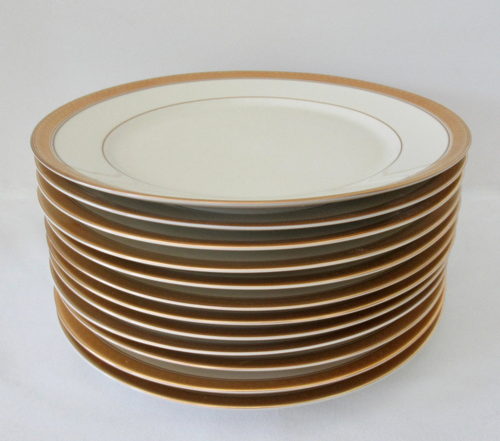 C.1970's 24k Gold Trimmed Mikasa Porcelan China (Thailand) -Palatial Gold Pattern, Serving for 12, 9 - 4