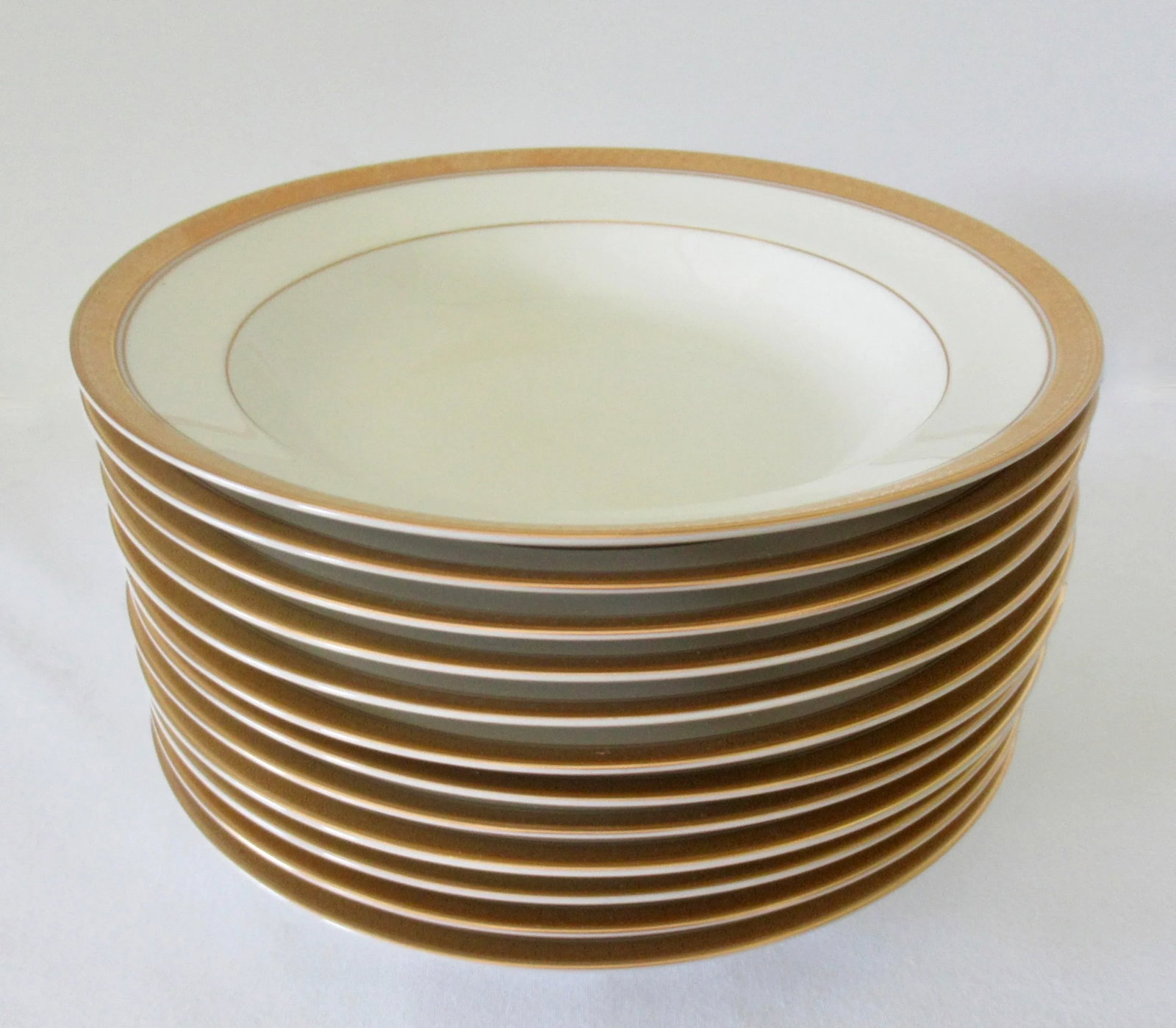 C.1970's 24k Gold Trimmed Mikasa Porcelan China (Thailand) -Palatial Gold Pattern, Serving for 12, 9 - 6
