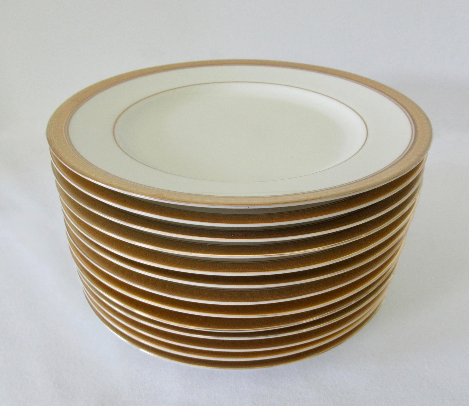 C.1970's 24k Gold Trimmed Mikasa Porcelan China (Thailand) -Palatial Gold Pattern, Serving for 12, 9 - 7