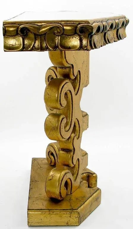 Italian Gilt Console Table With Ã‰glomisÃ© Glass Top - 2