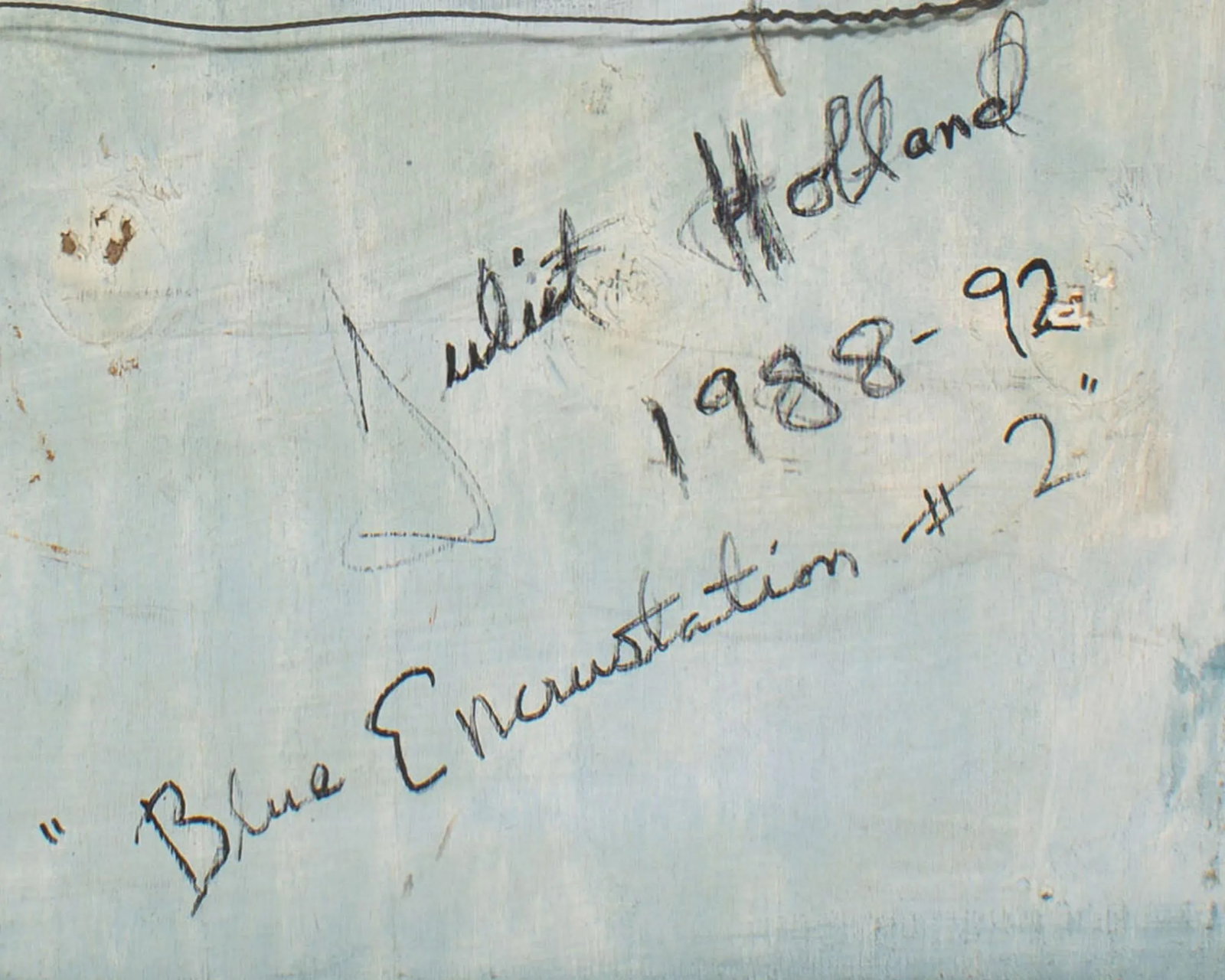 Signed 1988-92 â€œBlue Encrustation #2â€ Mixed Media Wall - 7