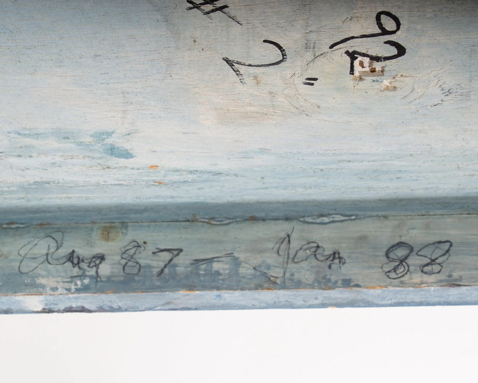 Signed 1988-92 â€œBlue Encrustation #2â€ Mixed Media Wall - 8