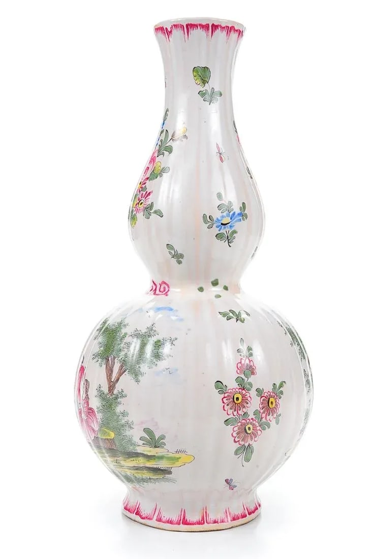 18th Century French Enamel 12" Vases - Pair - 4