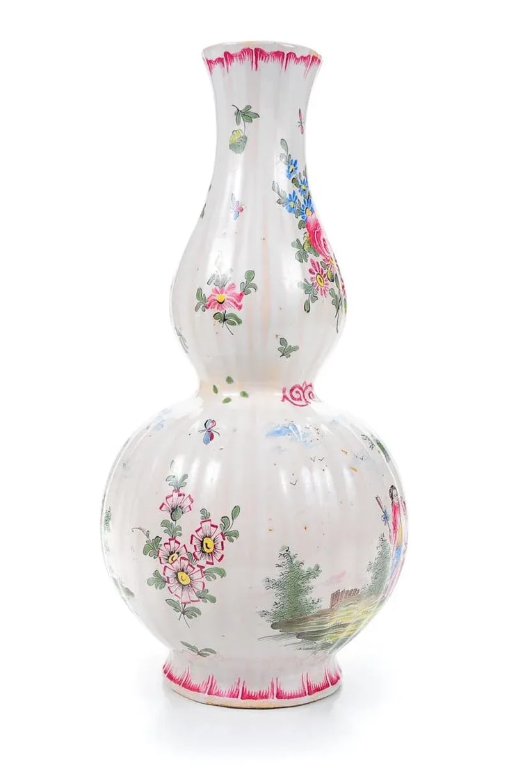 18th Century French Enamel 12" Vases - Pair - 6