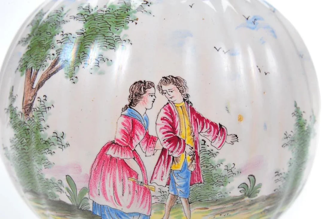 18th Century French Enamel 12" Vases - Pair - 8