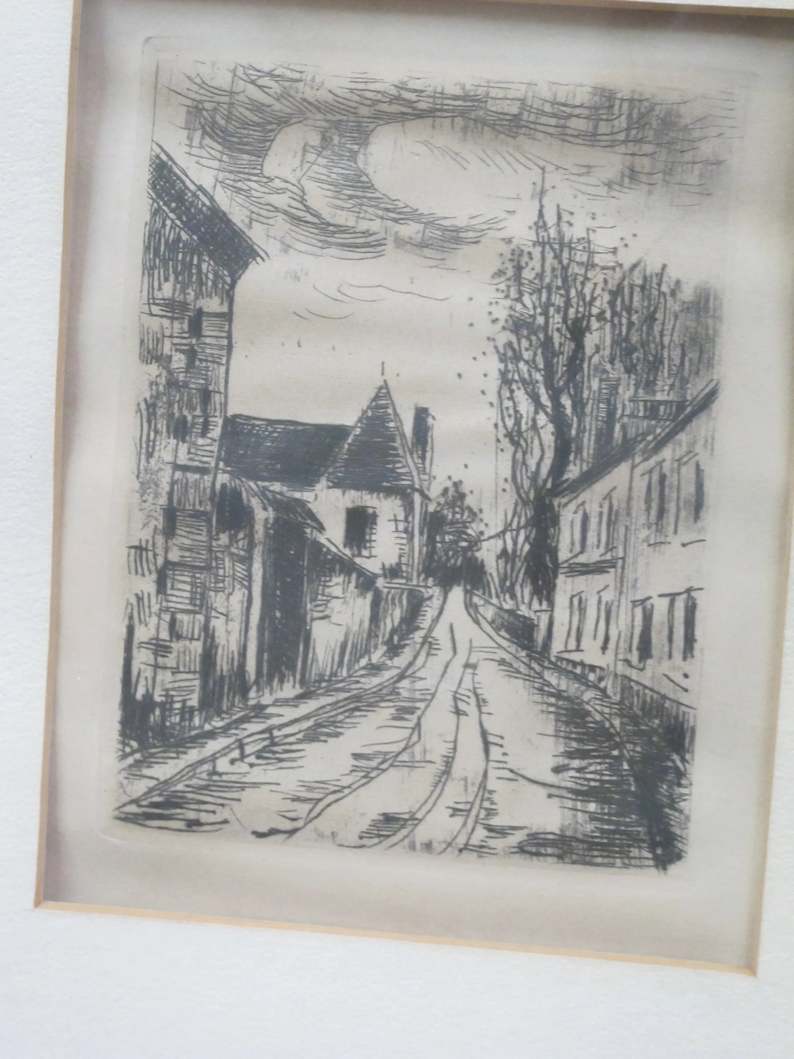 Maurice De Vlaminck Signed Original Etching Les Hommes Abandonnes 1927 - 2