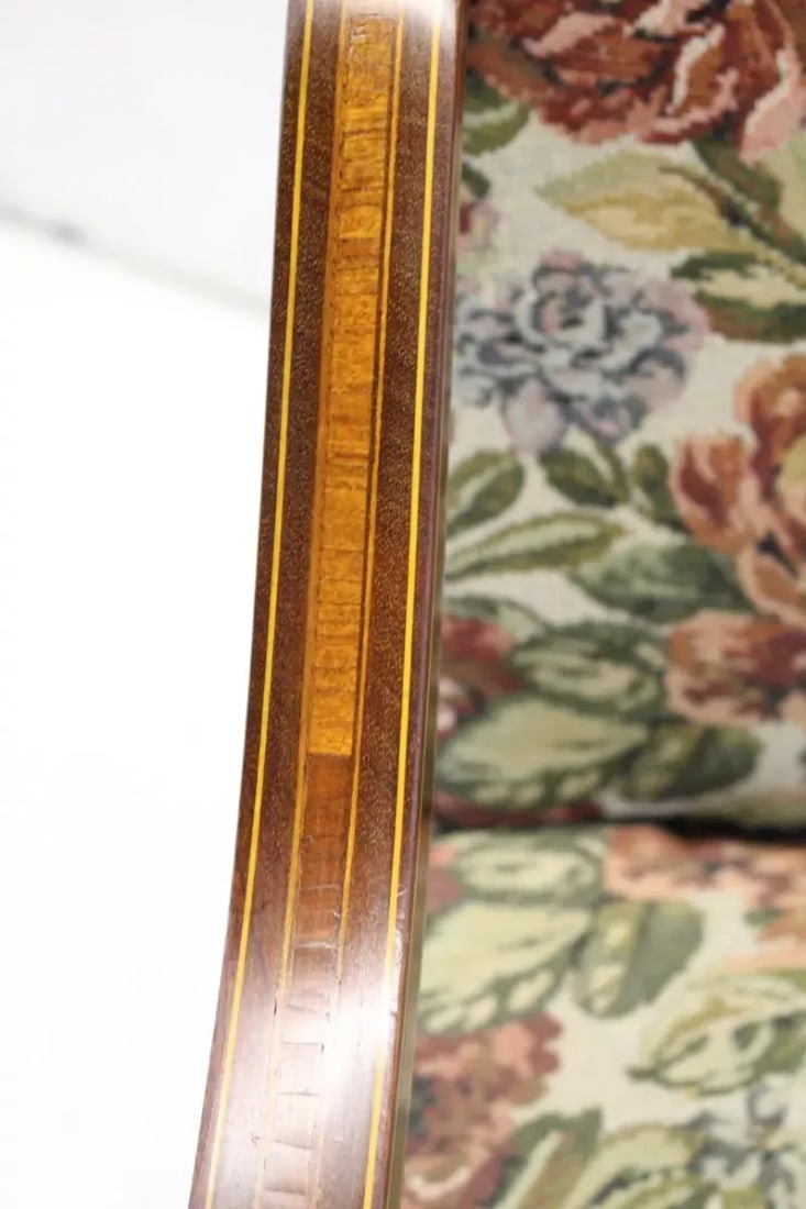French Louis XV Inlaid Loveseat Sofa With High Back on Casters, 19th Century - 12